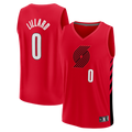 Edoa PT.Blazers #0 Damian Lillard Fanatics Red Fast Break Replica Jerseys - Statement Edition