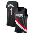 Edoa PT.Blazers #1 Ja Morant Black Swingman Jerseys - Icon Edition