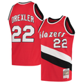 Edoa PT.Blazers #22 Clyde Drexler Mitchell & Ness Red 1983-1984 Hardwood Classics Swingman Jerseys