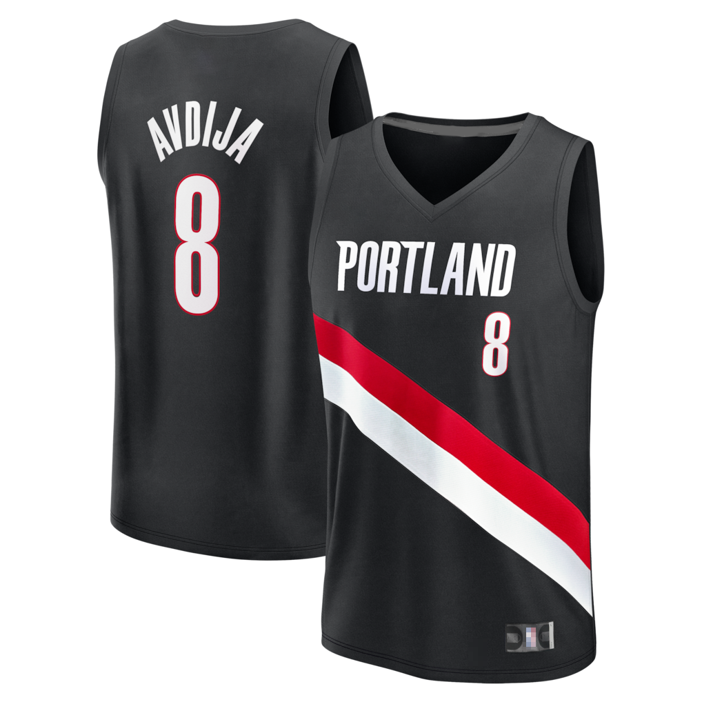 Edoa PT.Blazers #8 Deni Avdija Fanatics Black Fast Break Replica Jerseys - Icon Edition