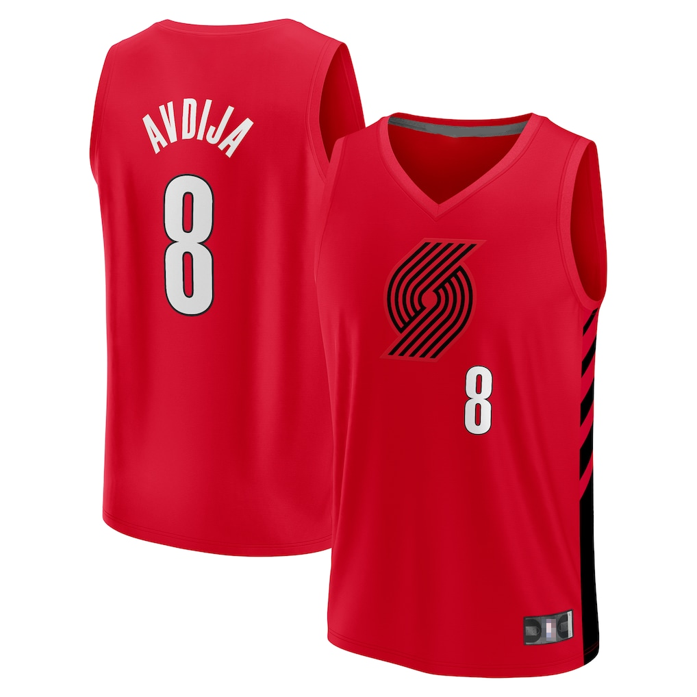 Edoa PT.Blazers #8 Deni Avdija Fanatics Red Fast Break Player Jerseys - Statement Edition