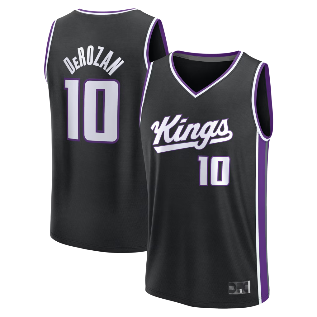 Edoa S.Kings #10 DeMar DeRozan Fanatics Black Fast Break Replica Player Jerseys - Icon Edition