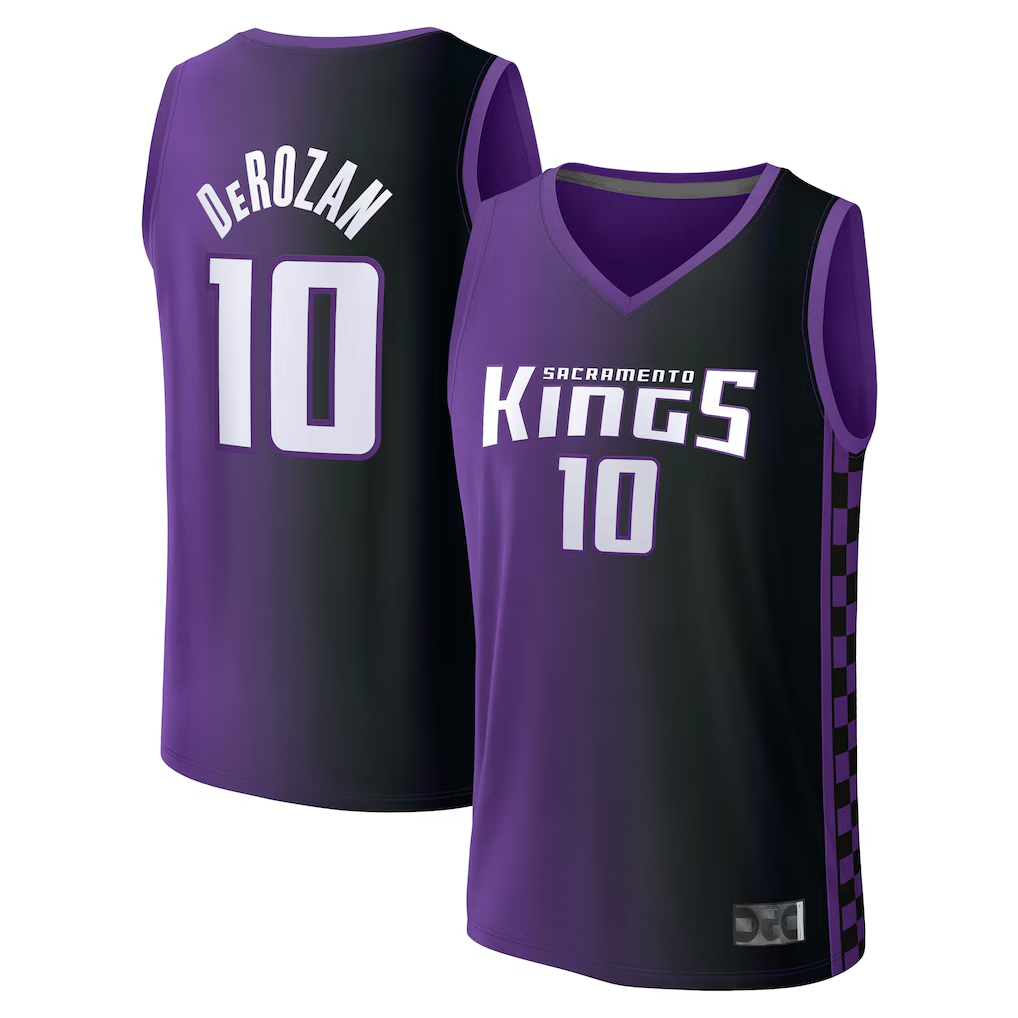 Edoa S.Kings #10 DeMar DeRozan Fanatics Purple Fast Break Replica Jerseys - Statement Edition