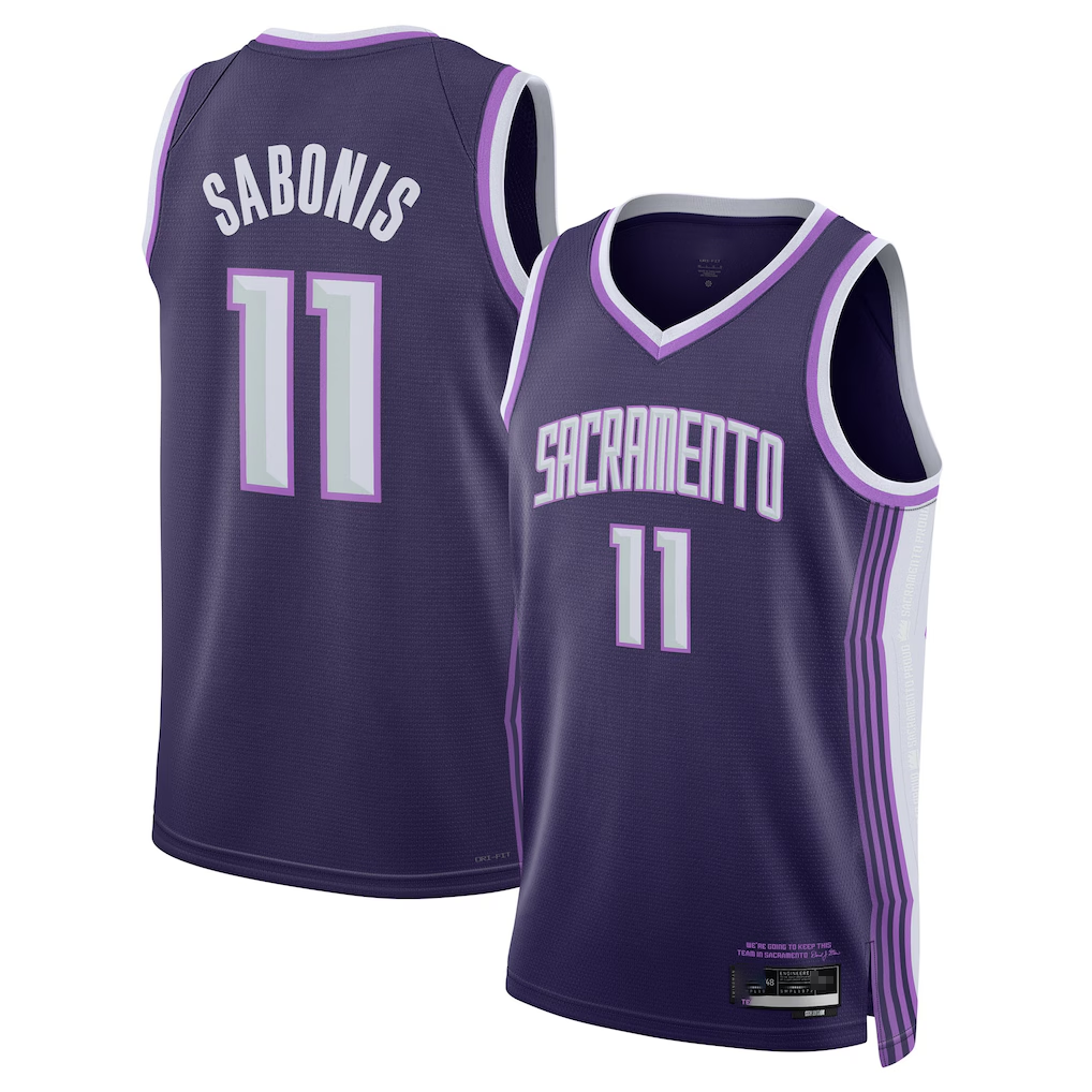 Edoa S.Kings #11 Domantas Sabonis Purple 2025-2026 Swingman Jerseys - City Edition