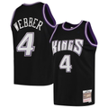 Edoa S.Kings #4 Chris Webber Mitchell & Ness Black 2000-2001 Hardwood Classics Swingman Jerseys