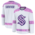 Gdoa S.Kraken White Hockey Fights Cancer Survivor Practice Jerseys