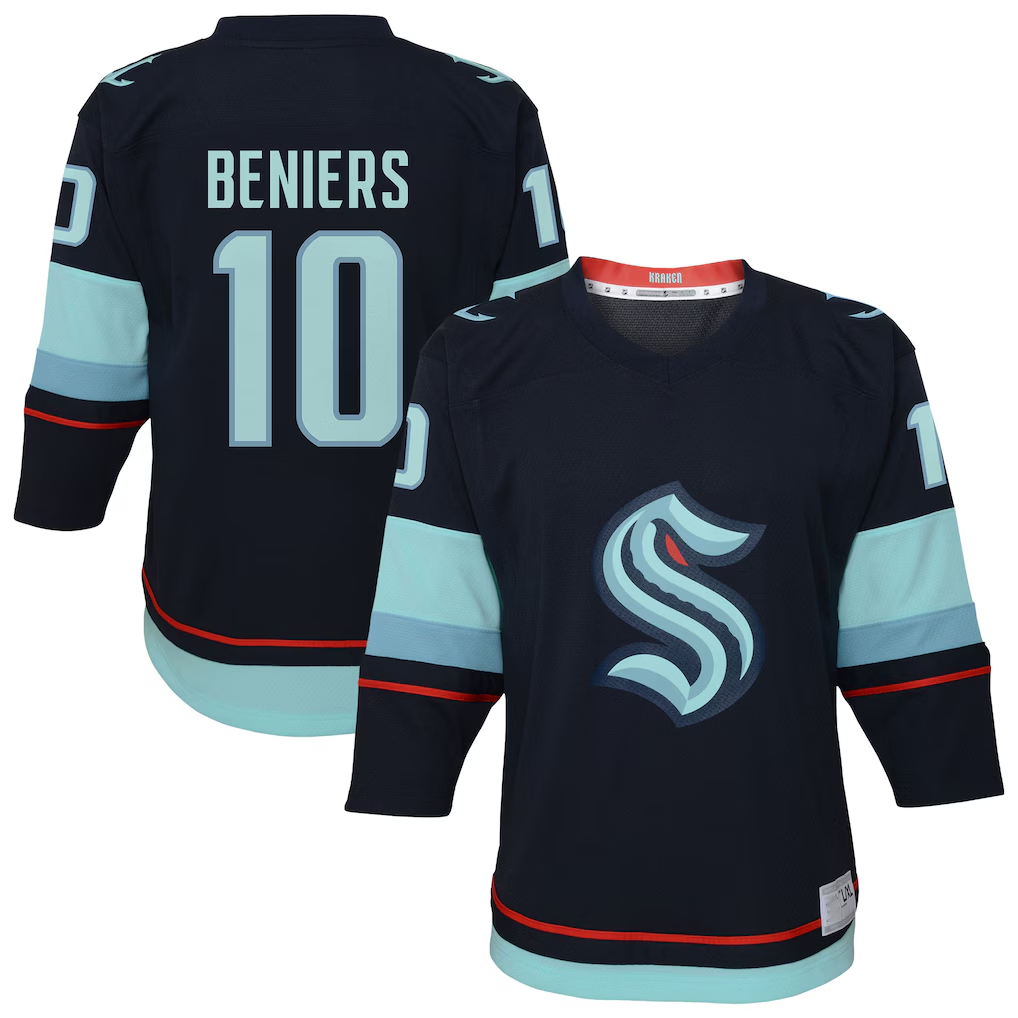 Gdoa S.Kraken #10 Matty Beniers Navy Alternate Replica Player Jerseys