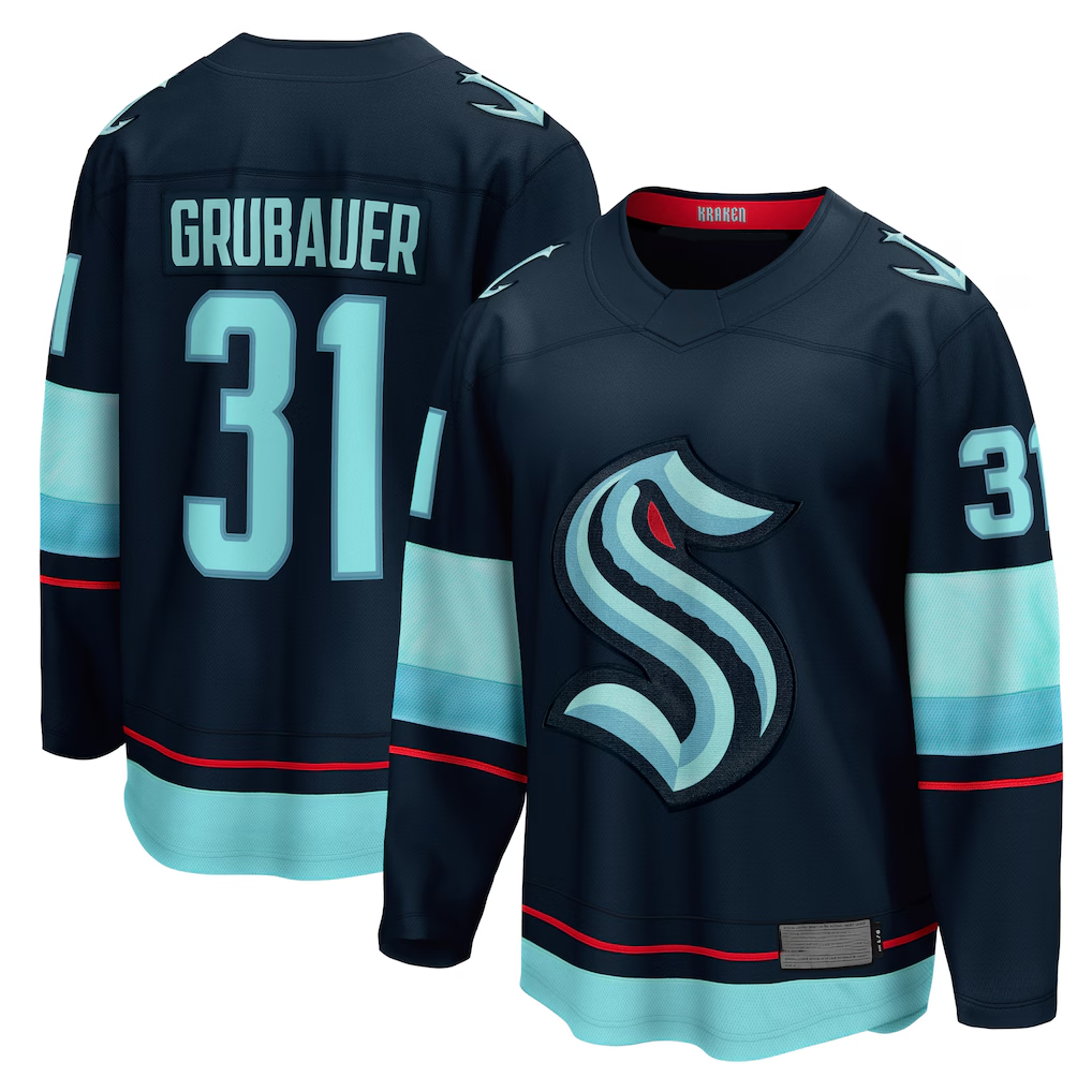 Gdoa S.Kraken #31 Philipp Grubauer Navy Home Breakaway Player Jerseys