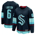 Gdoa S.Kraken #6 Adam Larsson Deep Sea Blue Home Breakaway Player Jerseys
