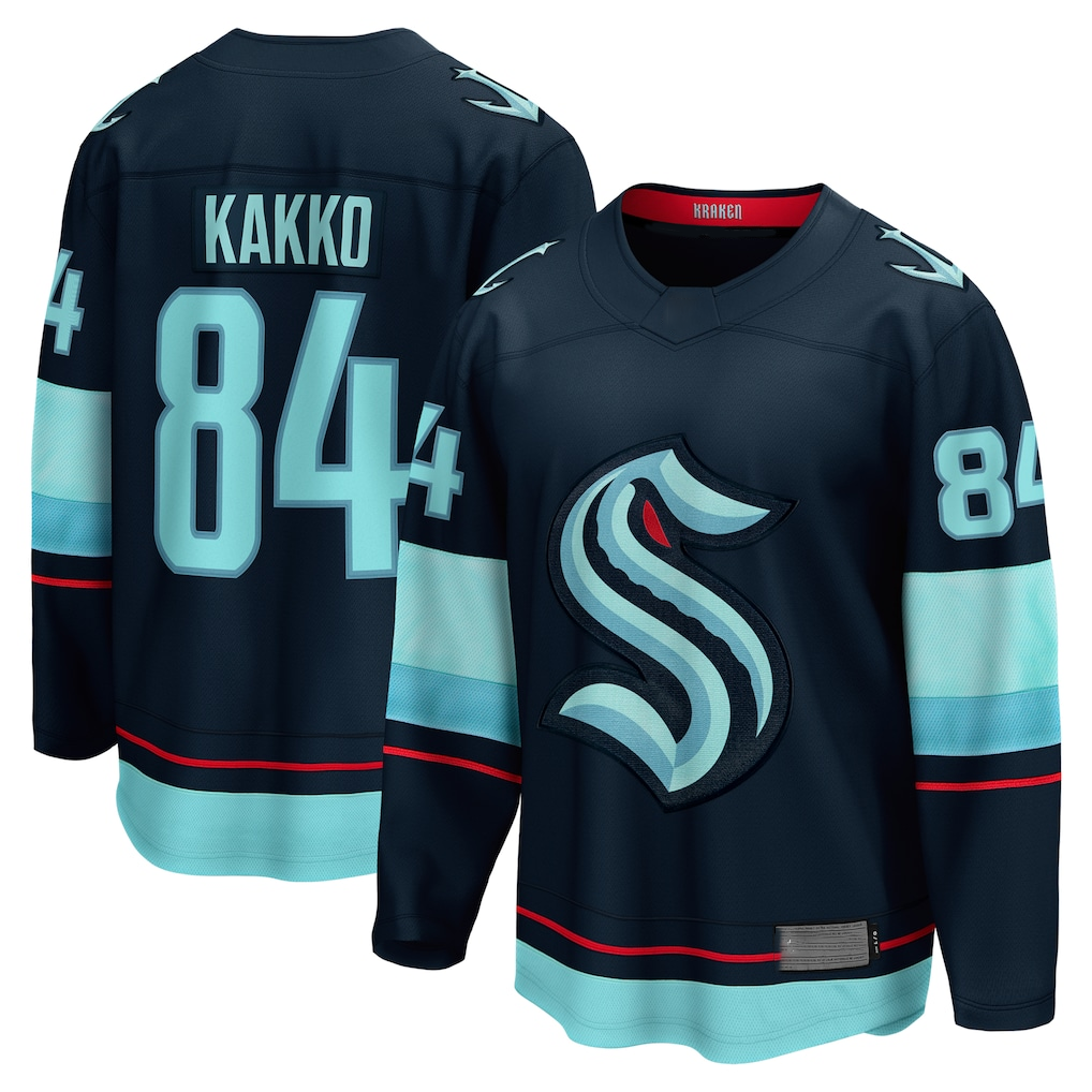 Gdoa S.Kraken #84 Kaapo Kakko Deep Sea Blue Home Breakaway Player Jerseys