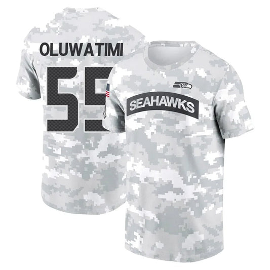 S.Seahawks #55 Olu Oluwatimi Player Salute to Service Hoodies & T-Shirts Football Jerseys