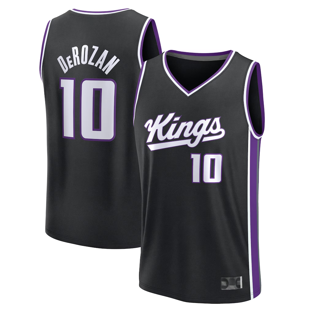 Edoa S.kings #10 DeMar DeRozan Fanatics Black Fast Break Replica Player Jerseys - Icon Edition