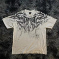 Cheap T-shirt Jerseys Y2K Tapout New men T Shirt Letter Graphic Print Oversized tops Punk Rock Round Neck Tops Harajuku street Hip Hop Pure cotton tee