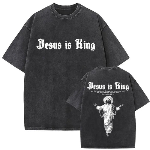 Cheap T-shirt Jerseys Christian Religious Jesus Forgive Them Father Vintage Washed T-shirt  Men Women Gothic Rock Oversized T Shirts Tops Streetwear