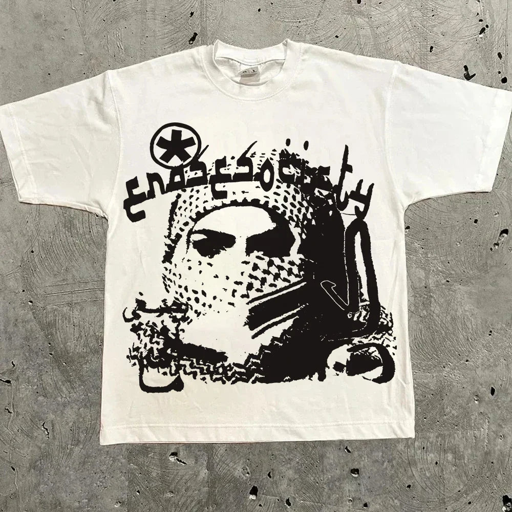 Cheap T-shirt Jerseys Harajuku Letter Graphic T Shirts Y2k Tops Men Women High Street Oversized T Shirt Pro Choice Streetwear Vintage Tee Clothing