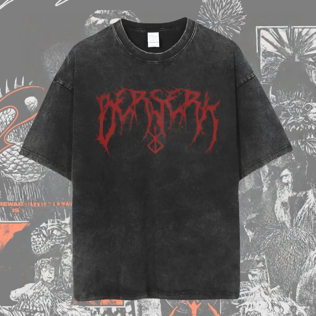 Cheap T-shirt Jerseys New Arrival Mens Clothes Tee Shirt Homme Graphic T-Shirts Men Tshirt for Men Ropa Hombre Washed Anime Berserk Baggy Camisetas