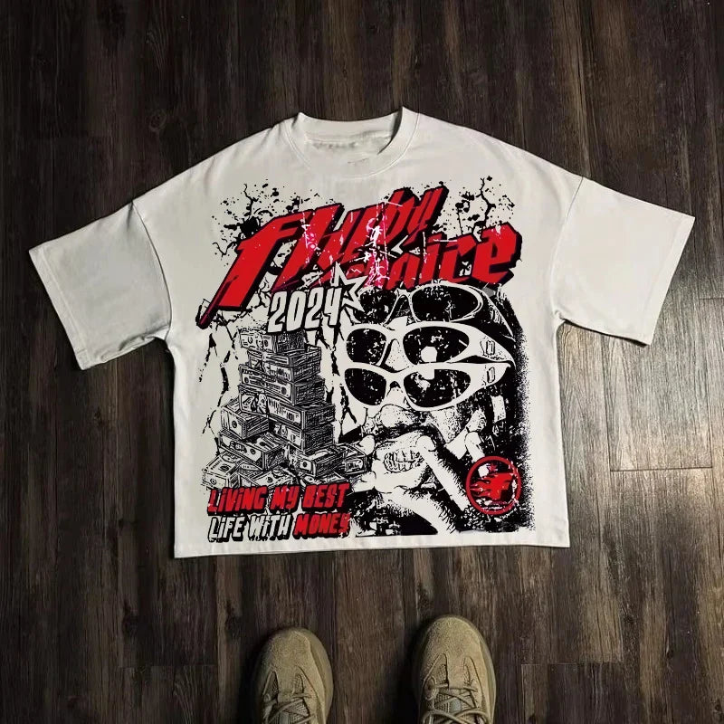 Cheap T-shirt Jerseys Graphic T-shirt Men Women Vintage Top Hip Hop Streetwear Oversized Tshirt Short Sleeve Casual Clothing Summer Fashion Trendy Tee