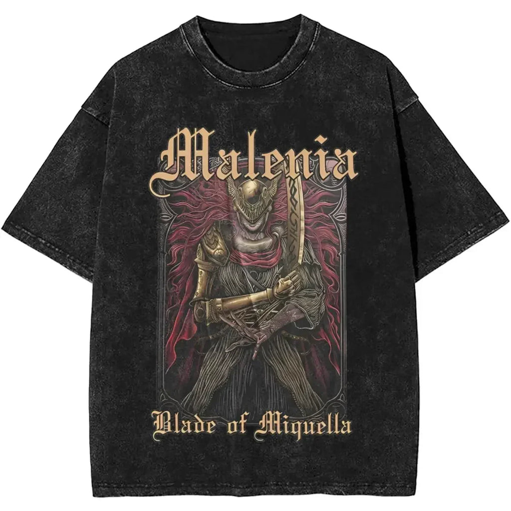 Cheap T-shirt Jerseys Malenia Blade Of Miquella Washed New Arrival Mens Clothes Tee Shirt Homme Graphic T-Shirts Men Tshirt for Men Ropa Hombre 62924