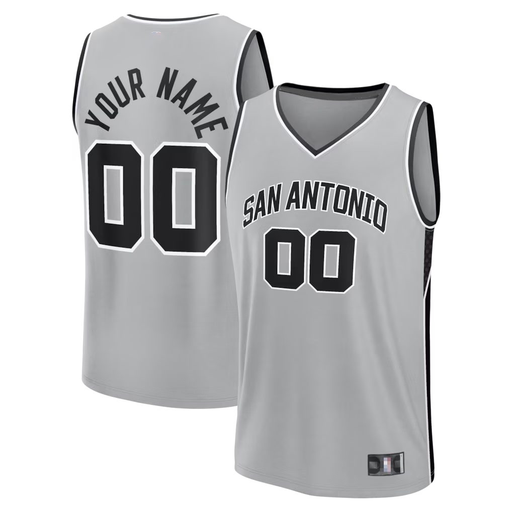 Edoa SA.Spurs Fanatics Silver Fastbreak Custom Jerseys - Statement Edition