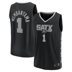 Edoa SA.Spurs #1 Victor Wembanyama Fanatics Black Fast Break Player Jerseys - Statement Edition