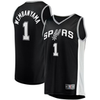Edoa SA.Spurs #1 Victor Wembanyama Fanatics Black Fast Break Replica Jerseys - Icon Edition
