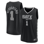 Edoa SA.Spurs #1 Victor Wembanyama Fanatics Black Fast Break Replica Player Jerseys - Statement Edition