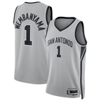 Edoa SA.Spurs #1 Victor Wembanyama Silver Swingman Jerseys - Statement Edition