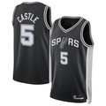 Edoa SA.Spurs #5 Stephon Castle Black Swingman Jerseys - Icon Edition
