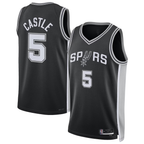 Edoa SA.Spurs #5 Stephon Castle Black Swingman Jerseys - Icon Edition