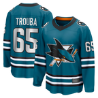 Gdoa S.Jose Sharks #65 Jacob Trouba Teal Home Breakaway Jerseys