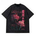 Cheap T-shirt Jerseys Grunge Flower Japanese Spider Lily Washed  New Arrival Mens Clothes Tee Shirt Graphic T-Shirts Men Tshirt for Men Ropa Hombre