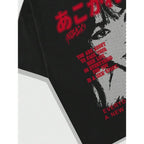 Cheap T-shirt Jerseys【New Arrival】Harajuku Y2K Anime Girl "Everyday is a New Day" Graphic T-Shirt | Grunge Black Cotton Tee