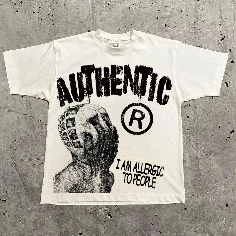 Cheap T-shirt Jerseys Harajuku Letter Graphic T Shirts Y2k Tops High Street Oversized T Shirt Pro Choice Streetwear Vintage Tee Clothing
