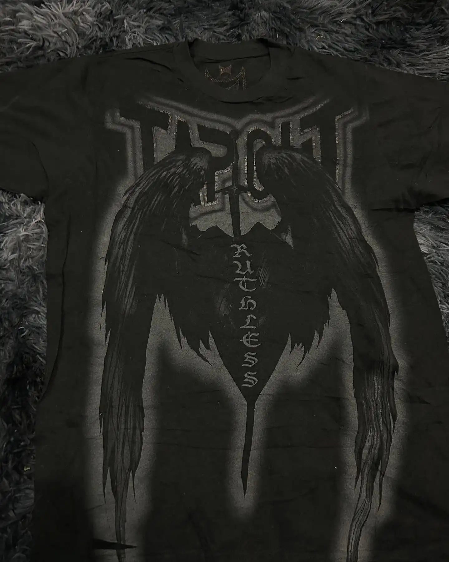 Cheap T-shirt Jerseys Y2K Tapout New men T Shirt Letter Graphic Print Oversized tops Punk Rock Round Neck Tops Harajuku street Hip Hop Pure cotton tee