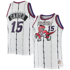 Edoa T.Raptors #15 Vince Carter Mitchell & Ness White 1998-99 Big & Tall Hardwood Classics Swingman Jerseys