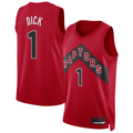 Edoa T.Raptors #1 Gradey Dick Red Swingman Player Jerseys - Icon Edition