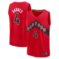 Edoa T.Raptors #4 Scottie Barnes Red Fast Break Replica Jerseys - Icon Edition