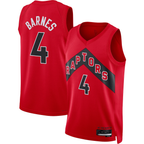 Edoa T.Raptors #4 Scottie Barnes Red Swingman Jerseys - Icon Edition
