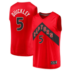 Edoa T.Raptors #5 Immanuel Quickley Red Fast Break Player Jerseys - Icon Edition