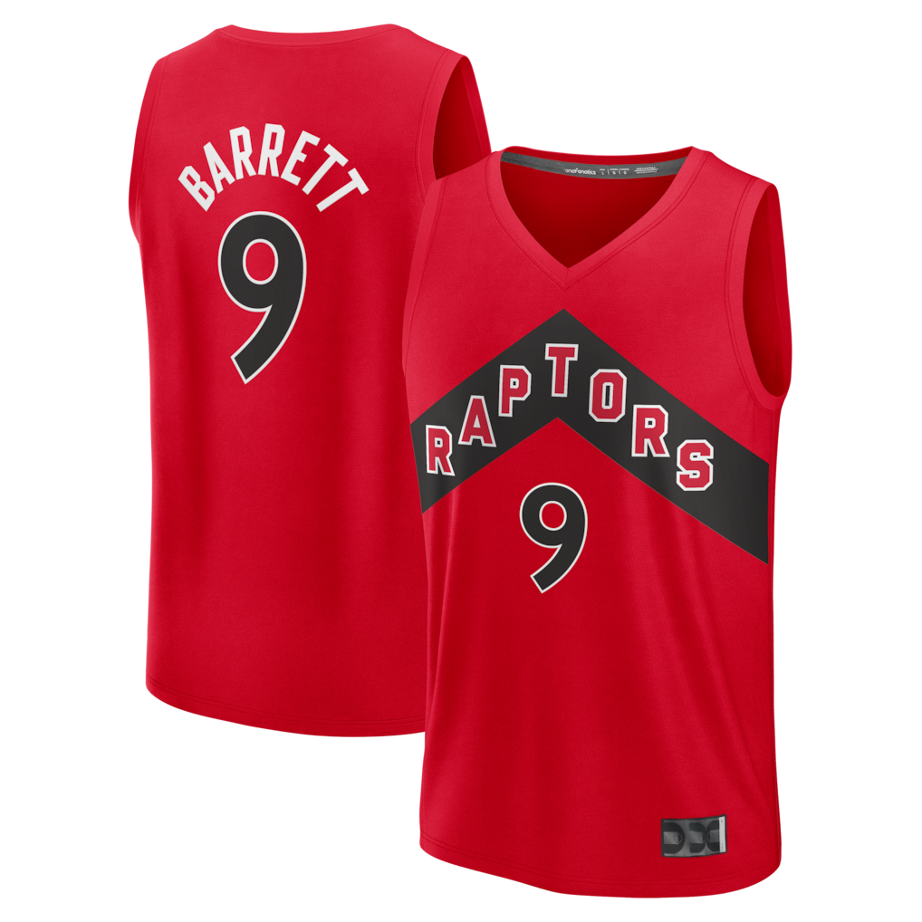 Edoa T.Raptors #9 RJ Barrett Red Fast Break Jerseys - Icon Edition