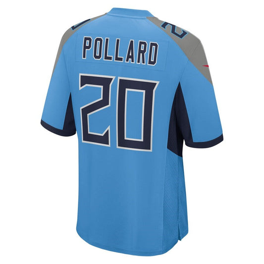 T.Titans #20 Tony Pollard Light Blue Team Game Stitched American Football Jersey