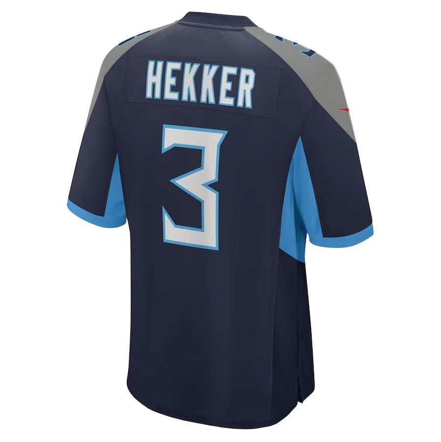 T.Titans #3 Johnny Hekker Navy Team Game Stitched American Football Jerseys
