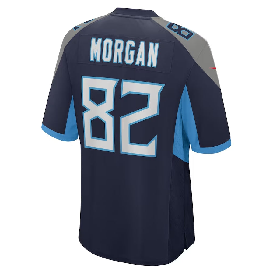 T.Titans #82 Stanley Morgan Navy Team Game Stitched American Football Jersey
