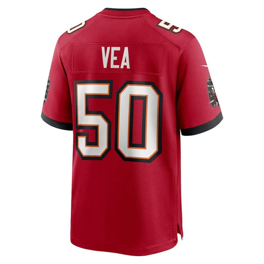 TB.Buccaneers #50 Vita Vea Red 50th Anniversary Game Stitched American Football Jerseys