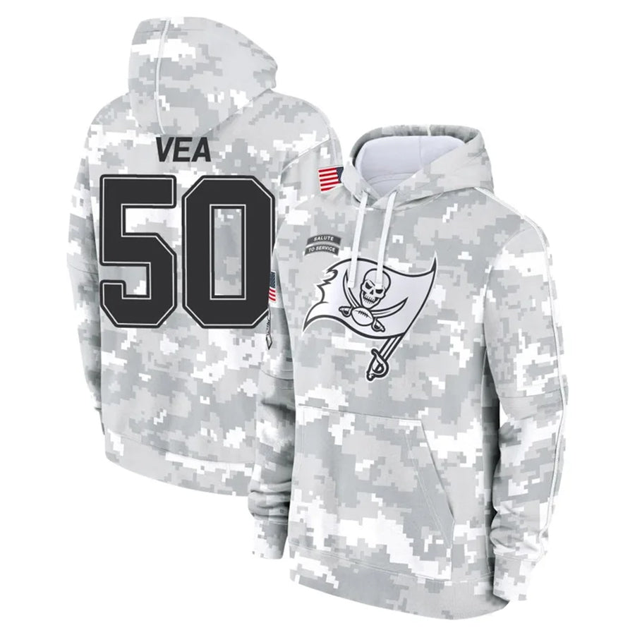 TB.Buccaneers #50 Vita Vea Player Salute to Service Hoodies & T-Shirts Football Jerseys
