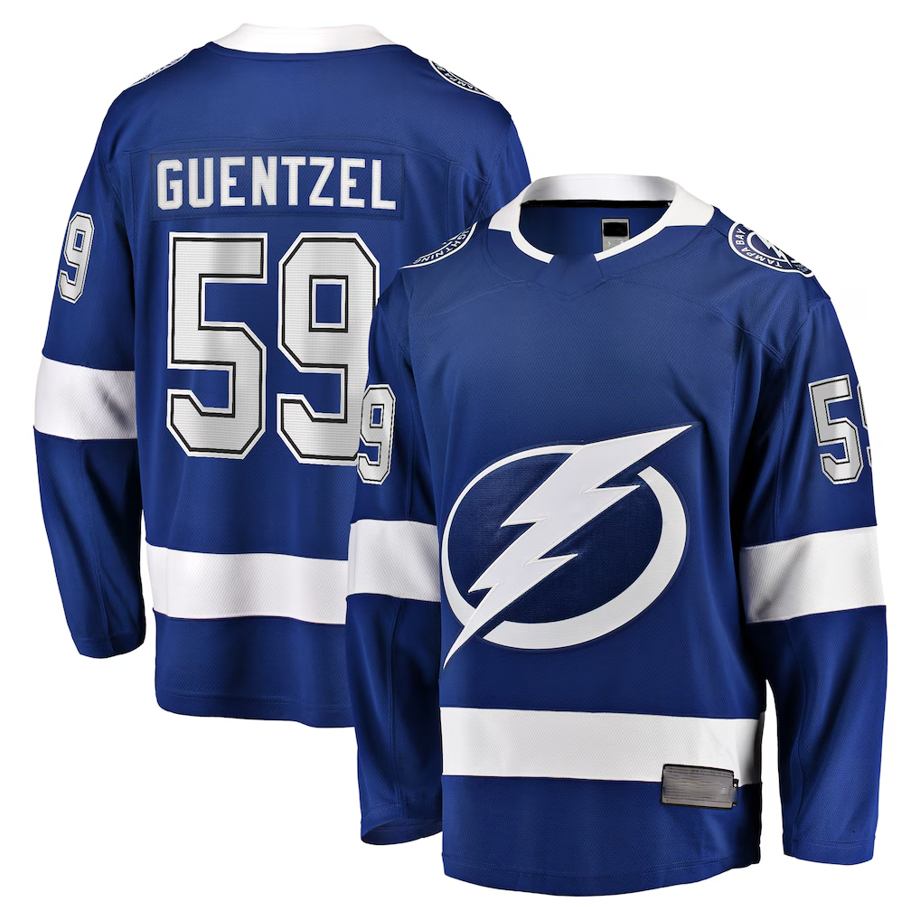 Gdoa TB.Lightning #59 Jake Guentzel Blue Home Premier Breakaway Player Jerseys