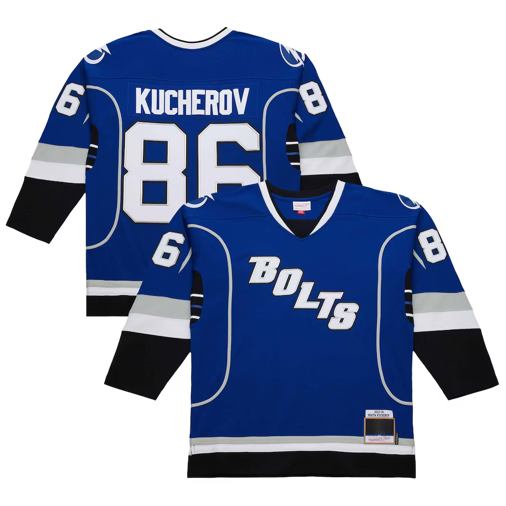 Gdoa TB.Lightning #86 Nikita Kucherov Blue 2013-14 Power Play Jerseys