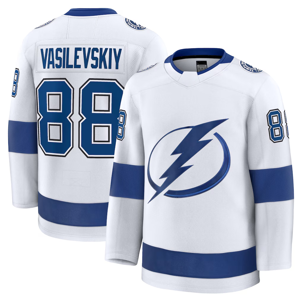Gdoa TB.Lightning #88 Andrei Vasilevskiy White Away Premium Jerseys