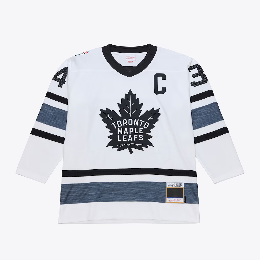 Gdoa T.Maple Leafs Auston Matthews Mitchell & Ness White 2019 All-Star Game Power Play Jerseys
