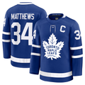 Gdoa T.Maple Leafs #34 Auston Matthews Blue Captain Patch Home Premium Jerseys